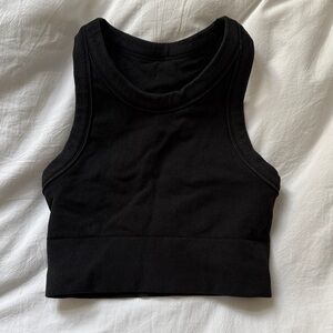 ALO Yoga Black Seamless Delight High Neck Bra